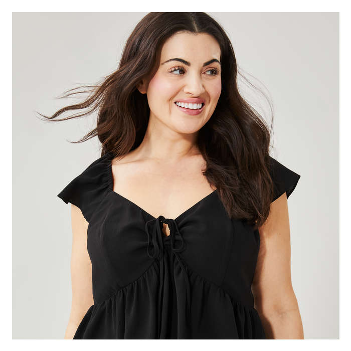 Women+ Flutter Sleeve Babydoll T-Shirt